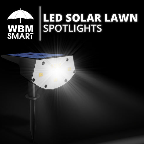 Outdoor Solar Wall Lights, 100 LED Solar Lights | 2 Pcs | WBM SMART